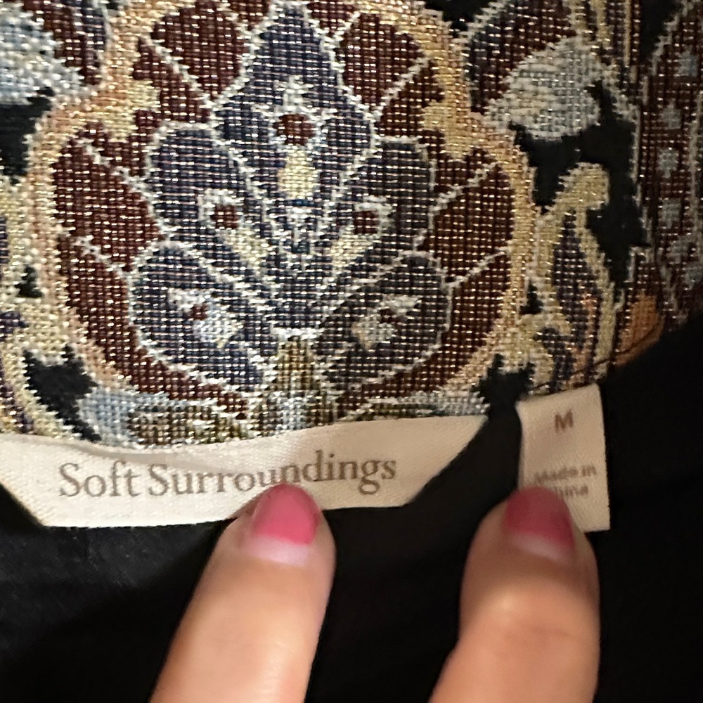 Soft Surroundings Intricate Pattern Jacket Size M… - image 2